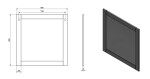 AQUALINE - FAVOLO zrkadlo v ráme 80x80cm, biela mat FV080