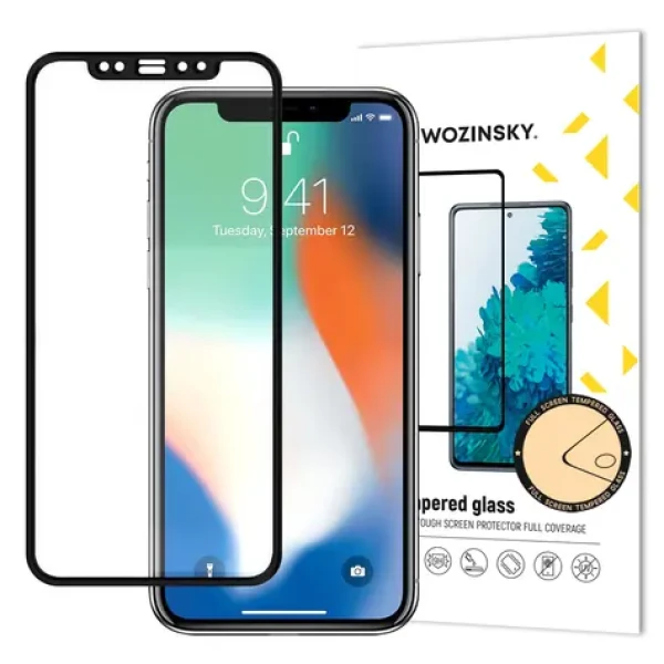 Wozinsky Tvrdené sklo pre Apple iPhone XR/11 čierna / Tvrdené sklo / Case Friendly / plne lepené