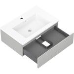 MEXEN/S - Orio kúpeľňová skrinka 70 cm s umývadlom Otis, 1 šuplík, sivá mat/biela mat 91A10-07023-1-BF62-W18M01