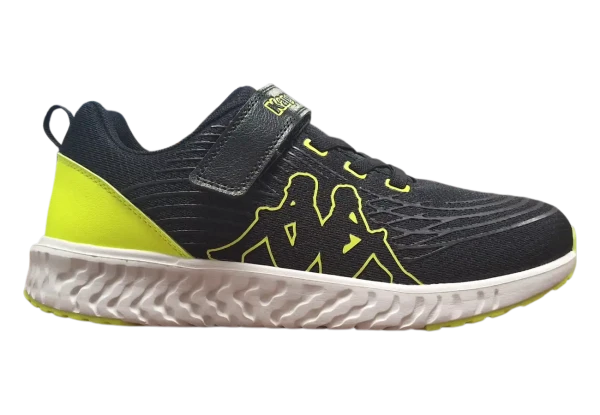 Kappa 95K0043004 Detské tenisky black / lime 38