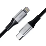 Allity AUC-01 Dátový kábel USB-C/Lightning 1m 27W čierna (DATUSBC27WALLBK)