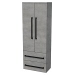 Kúpeľňová skrinka vysoká SAT Cube Way 60x163x33 cm betón CUBE3CHV60BE CUBE3CHV60BE