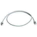 Telegärtner 100127411 RJ45 sieťové káble, prepojovacie káble CAT 6A S/FTP 2.6 m sivá s priechodkou chrániacou proti zlomeniu 1 ks; 100127411