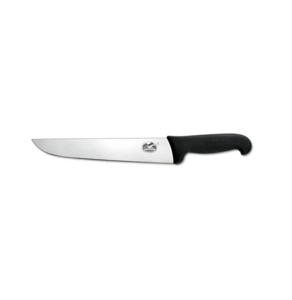 VICTORINOX Fibrox / Porážací a mäsiarsky nôž / 36 cm / hladké ostrie / čierna (5.5203.36)