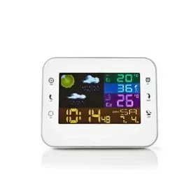 Nedis Meteorologická stanica biela / Vnútorná a Vonkajšia / Predpoveď počasia / Zobrazením času / LCD (WEST402WT)