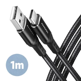 Axagon BUCM-AM10AB HQ Dátový kábel USB-A 2.0 - USB-C 1m čierna (BUCM-AM10AB)