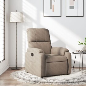 VidaXL vidaXL Rozkładany fotel, farba taupe, obity mikrofibrą