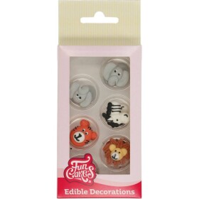 Cukrové zdobenie 12 ks zoo zvieratká - FunCakes