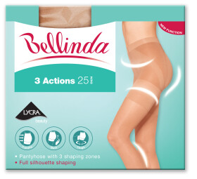 Dámske tvarujúce pančuchy 3 ACTIONS 25 den Almond - BELLINDA S almond