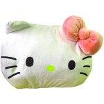 Plyšový vankúšik s otvorom na ruky Hello Kitty červená mašle