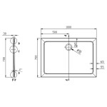 AQUALINE - TECMI sprchová vanička z liateho mramoru, obdĺžnik 100x70x3cm PQ10070