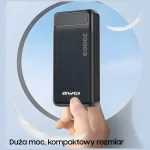 Awei P6K čierna / Powerbanka / 20000mAh / 2x USB / Micro-USB / LED indikácia (P6K)