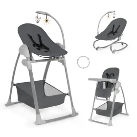 Hauck Jedálenský Set Sit N Relax 3v1 (stolička, sedátko na stoličku, kresielko), Dark Grey (HK665558)