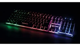 Manhattan USB gaming klávesnica čierna / Klávesnica / drôtová / LED podsvietenie / Anti-ghosting / kovový spodok / IPX4 (178457)