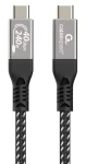 Gembird CCBP-USB4-CMCM240-0.5M čierna / Kábel USB-C na USB-C4 / USB4 Gen 3x2 / 40 Gbps / 240 W / 0,5 m (CCBP-USB4-CMCM240-0.5M)