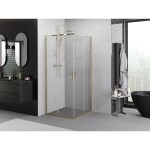 MEXEN - Exo štvorcový posuvný sprchovací kút 95 x 95, transparent, zlato 8111-095-095-50-00