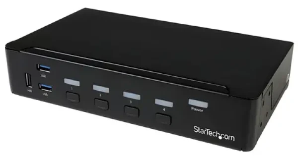 StarTech KVM prepínač 4X DisplayPort čierna / KVM prepínač / 4K 60Hz / USB (SV431DPU3A2)