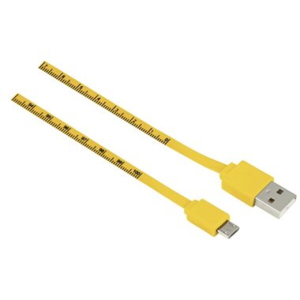 HAMA Meter micro-USB kábel 1m žltá / mierka (12326-H)