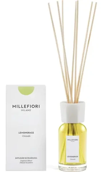 Millefiori Milano Lemon Grass žltá / Difúzer / Vôňa do interiéru / 100 ml (77MDLG)