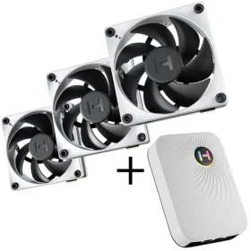 Hyte FP12 THICC FAN 3ks + NEXUS Portal NP50 čierno-biela / 120mm / 47.3 dB @ 3000 RPM / 105.8 CFM / 4-Pin PWM (FAN-HYTE-FP12-BW-3NP)