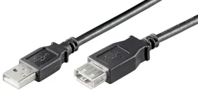 MicroConnect kábel USB2.0 A (M) - USB2.0 A (F) 3M čierna / 480Mbit/s (USBAAF3B)