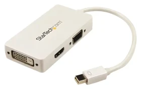 StarTech Adaptér Mini DisplayPort na VGA/DVI/HDMI biela / Videoadaptér / 1920 x 1200 px / 0,15 m (MDP2VGDVHDW)