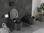 MEXEN/S - Sofia Závesná WC misa vrátane sedátka s slow-slim, z duroplastu, čierna matná 30540185