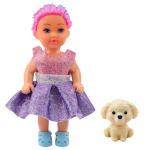 Mamido Súprava Mini bábika v šatách so psíkom Mix 12 cm