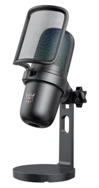 Onikuma M-730 čierna / Mikrofón / USB / RGB podsvietenie / jednosmerný (M-730 black)