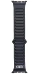 Audi Logo Magnetic Ring kožený remienok čierna / Remienok / Apple Watch 40/41/42 mm / Magnetický uzáver (AU-GL-AW40-42-GT/D2-BK)
