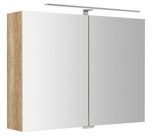 SAPHO - RIWA galérka s LED osvetlením, 81x70x17cm, dub alabama RIW080-0022