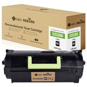 G&G Reborn remanufactured toner náhradný Lexmark 522 čierna 6000 Seiten kompatibilná toner; 21309