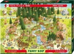 HEYE Puzzle Šialená ZOO: Expozícia Čierny les