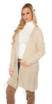 Trendy chunky knit cardigan Einheitsgroesse