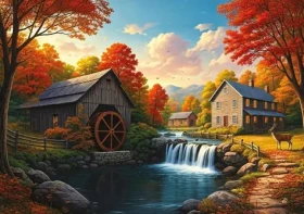 ART PUZZLE Puzzle Jeleň pri splave