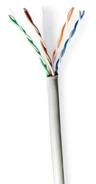 Nedis CAT6 šedá / Sieťový kábel / U/UTP / 100 m / CCA / okrúhly / PVC / Box (CCBG8520GY100S)
