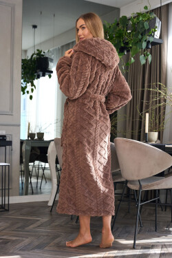 Šaty 2402 Geo Long Chocolate - L&L XL