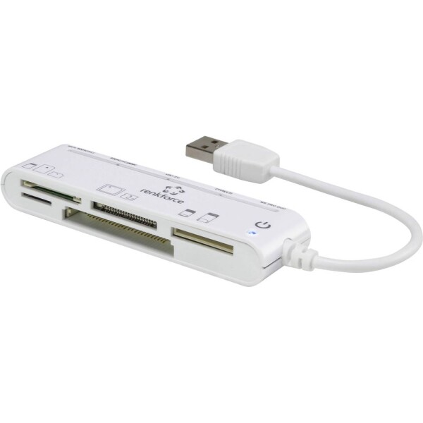 Renkforce CR45e externá čítačka pamäťových kariet USB 2.0 biela; RF-4406164