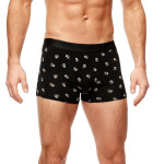 Noviti Boxerky BB006 Vzor M-2XL černá whisky XXL