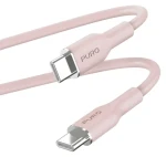 Puro Soft ružová / Dátový kábel USB-C na USB-C / 60W / 1,5m (PUUSBCUSBCICONROSE)
