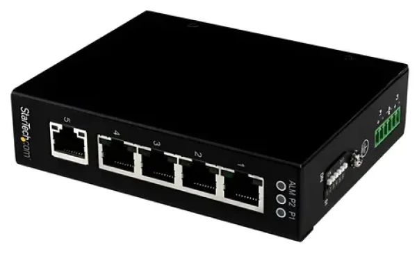 StarTech Priemyselný switch 5- Port Gigabit / Switch / Neriadený / 5x RJ45 Gigabit / -40 až 75 ° C / kovové telo (IES51000)