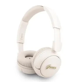 Guess Script Metal Logo Bezdrôtové Slúchadlá Beige (57983125116)
