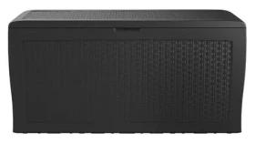 Keter Samoa Rattan 270 l grafitový / Záhradný box / Ratanový vzhľad (246963)