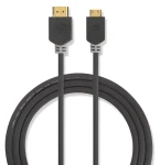 Nedis High Speed HDMI - HDMI Mini kábel 2 m antracit / Kábel HDMI / 4K 60Hz / 18 Gbps / Ethernet (CVBW34500AT20)