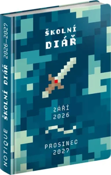 NOTIQUE Školský diár Gamer (september 2026 - december 2027), 9,8 x 14,5 cm (PGD-36961)