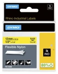 Dymo Rhino páska 12mm x 3,5m čierna na žltej / Páska do štítkovača / Nylon / Vodeodolná / UV odolná (18490)