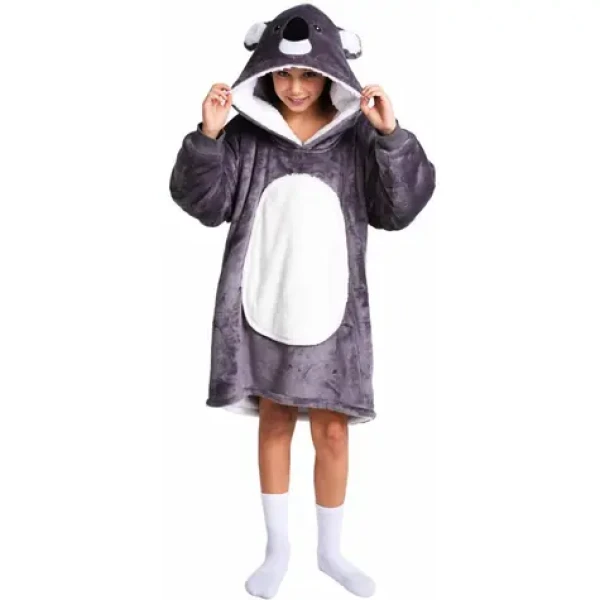 Cozy Noxxiez Koala - hrejivá televízna mikinová deka s kapucňou / 7 - 12 rokov (20-CH324)
