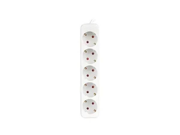 Lanberg napájacia lišta 5x Schuko biela / Napájacia lišta / medený kábel / detská poistka / 3 m (PS0-05F-0300-W)