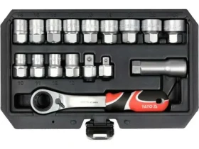 YATO YT-38653 / Sada nástrčných drážkovacích orechov 3/8amp;1/2 s golom 17ks (YT-38653)