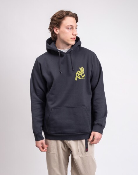 Gramicci Running Man Hooded Sweatshirt VINTAGE BLACK L
